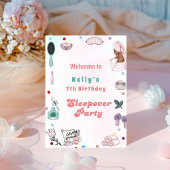 Spa Party Pamper sleepover Verjaardag Welkom Teken Reclamebord Met Voetstuk