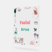 Spa Party Pamper Verjaardag gezichtsveld Teken Acryl Bord (Hoek)