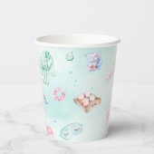 Spa party pastel Galm Verjaardagsfeest Papieren Bekers (Achterkant)
