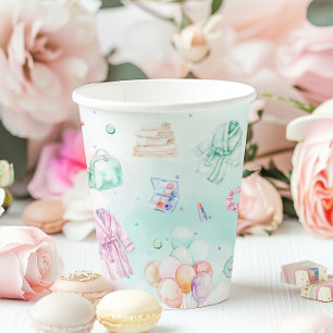 Spa party pastel Galm Verjaardagsfeest Papieren Bekers