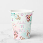 Spa party pastel meisje Verjaardagsfeest Papieren Bekers (Achterkant)