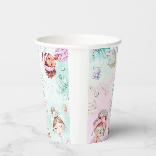 Spa party pastel meisje Verjaardagsfeest Papieren Bekers (Rechts)