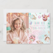 Spa Party Pastel Verjaardag Foto Dank u Kaart (Voorkant)