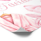 Spa Party Pink Birthday Facial Table Sign Poster (Hoek)