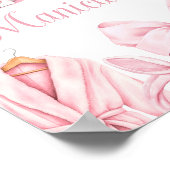 Spa Party Pink Birthday Manicure Table Sign Poster (Hoek)