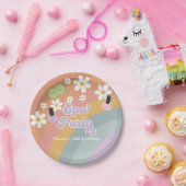 Spa Party Retro Regenboog Verjaardag Papieren Bordje (Feest)