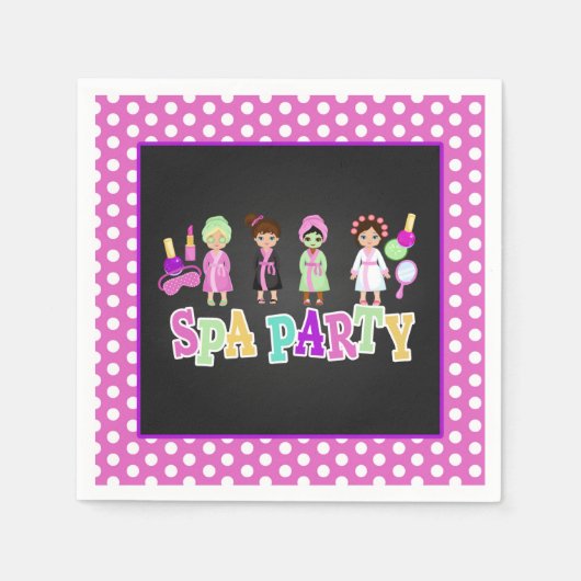 Spa Party Servet - Mensen (Voorkant)