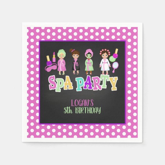 Spa Party Servet - Personen Aangepast (Voorkant)