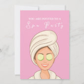 Spa Party Verjaardag Pamper Dag Kinder Kaart (Achterkant)