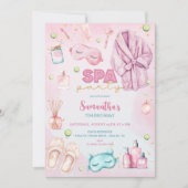 Spa Party Verjaardag, Sleepover, Slumber Party Kaart (Voorkant)