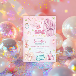 Spa Party Verjaardag, Sleepover, Slumber Party Kaart