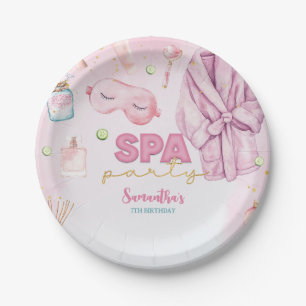 Spa Party Verjaardag, Sleepover, Slumber Party Papieren Bordje