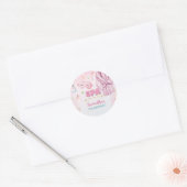 Spa Party Verjaardag, Sleepover, Slumber Party Ronde Sticker (Envelop)