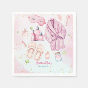 Spa Party Verjaardag, Sleepover, Slumber Party Servet