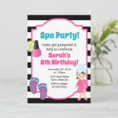 Spa Party Verjaardag Uitnodiging Pamper Party (Staand voorkant)