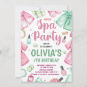 Spa Party Verjaardag Uitnodiging, Pamper Party Geb Kaart (Voorkant)