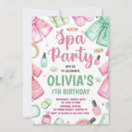 Spa Party Verjaardag Uitnodiging, Pamper Party Geb Kaart