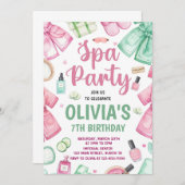 Spa Party Verjaardag Uitnodiging, Pamper Party Geb Kaart (Voorkant / Achterkant)