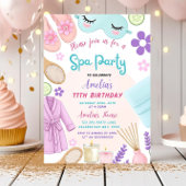 Spa Party Verjaardag Uitnodiging, Spa Girl Uitnodi Kaart