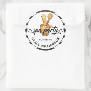 Spa Party volwassen verjaardag Ronde Sticker