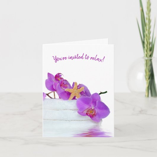 Spa Party with Orchids on Towels (Voorkant)