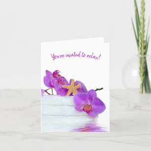 Spa Party with Orchids on Towels