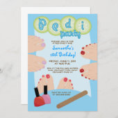SPA PEDICURE Pedi Party Invitation 5x7 Kaart (Voorkant / Achterkant)