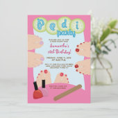 SPA PEDICURE Pedi Party Invitation 5x7 Kaart (Staand voorkant)