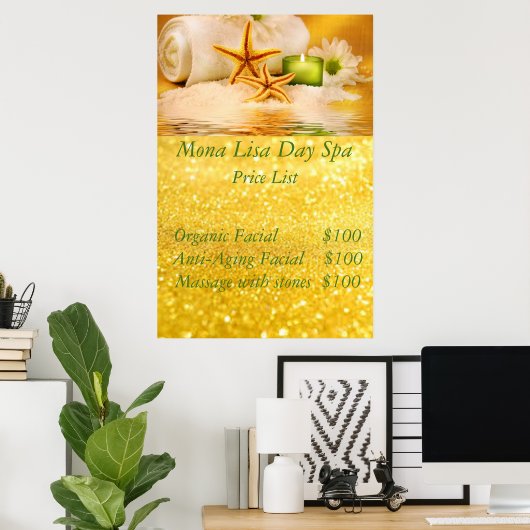 Spa prijslijst poster (Thuiskantoor)