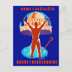 Spa resorts uit Bosnië, oldtimers Briefkaart