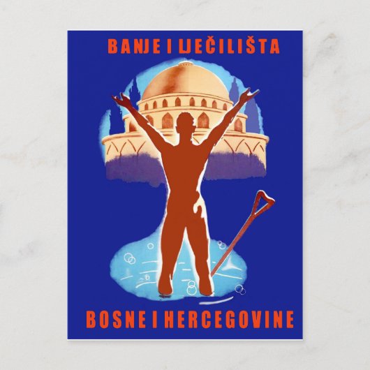 Spa resorts uit Bosnië, oldtimers Briefkaart (Voorkant)