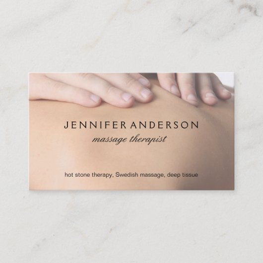 Spa Retreat | Massage (afsprakenkaart) Afsprakenkaartje (Voorkant)