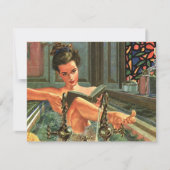 Spa Retreat Relaxation Invitation Party Retro Kaart (Voorkant)