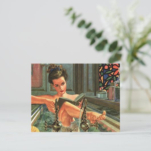 Spa Retreat Relaxation Invitation Party Retro Kaart (Staand voorkant)