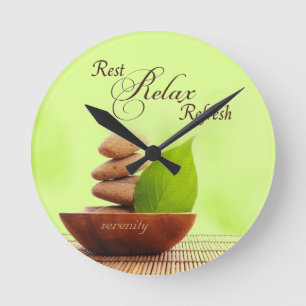 Spa Retreat Wall Clock Ronde Klok
