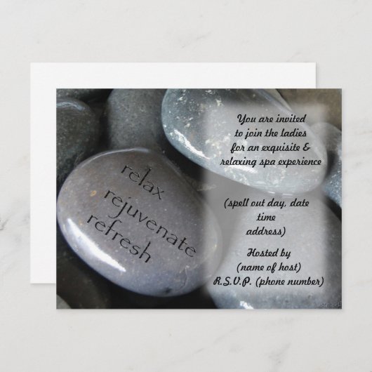 spa rocks party nodigt uit kaart (Voorkant / Achterkant)