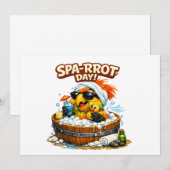 Spa-rrrot Day Funny Parrot Spa Relax Design Kaart (Voorkant / Achterkant)