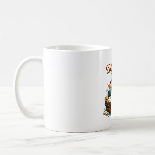 Spa-rrrot Day Funny Parrot Spa Relax Design Koffiemok (Links)