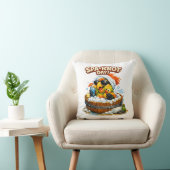 Spa-rrrot Day Funny Parrot Spa Relax Design Kussen (Stoel)