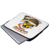 Spa-rrrot Day Funny Parrot Spa Relax Design Laptop Sleeve (Voorkant onderkant)