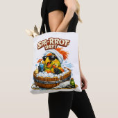 Spa-rrrot Day Funny Parrot Spa Relax Design Tote Bag (Dichtbij)