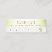 Spa Salon 6 Punch Klant Loyalty Green Stripe (Voorkant)