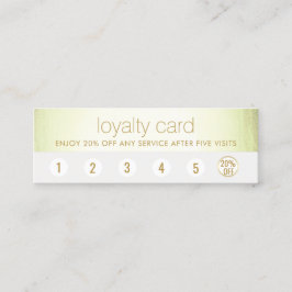 Spa Salon 6 Punch Klant Loyalty Green Stripe