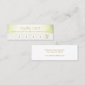 Spa Salon 6 Punch Klant Loyalty Green Stripe (Voorkant / Achterkant)