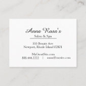 *~* Spa & Salon Abstract Blauw Kunstbeeld Visitekaartje (Achterkant)