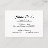 *~* Spa & Salon Abstract Fuschia Artistieke Chic Visitekaartje (Achterkant)