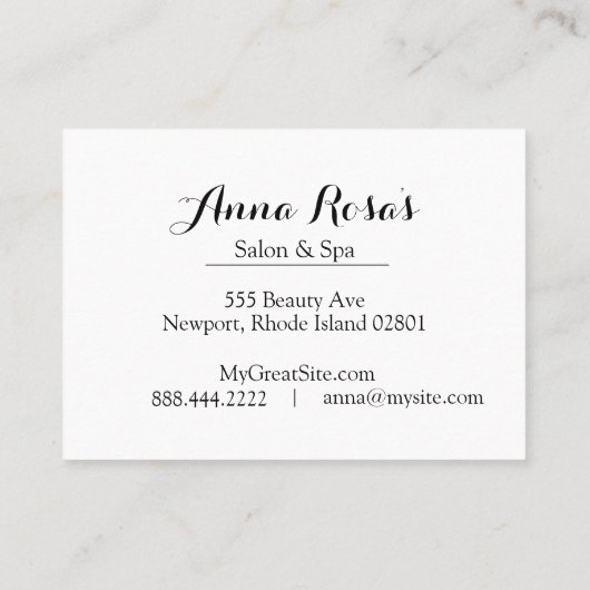 *~* Spa & Salon Abstract Fuschia Artistieke Chic Visitekaartje (Achterkant)