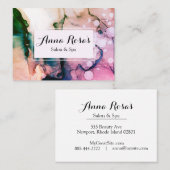*~* Spa & Salon Abstract Fuschia Artistieke Chic Visitekaartje (Voorkant / Achterkant)