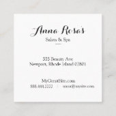 *~* Spa & Salon Abstracte artistieke lavender Chic Vierkante Visitekaartje (Achterkant)