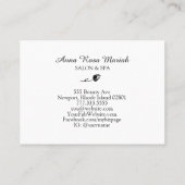 *~* Spa & Salon Abstracte Waterverf Artistisch mei Visitekaartje (Achterkant)